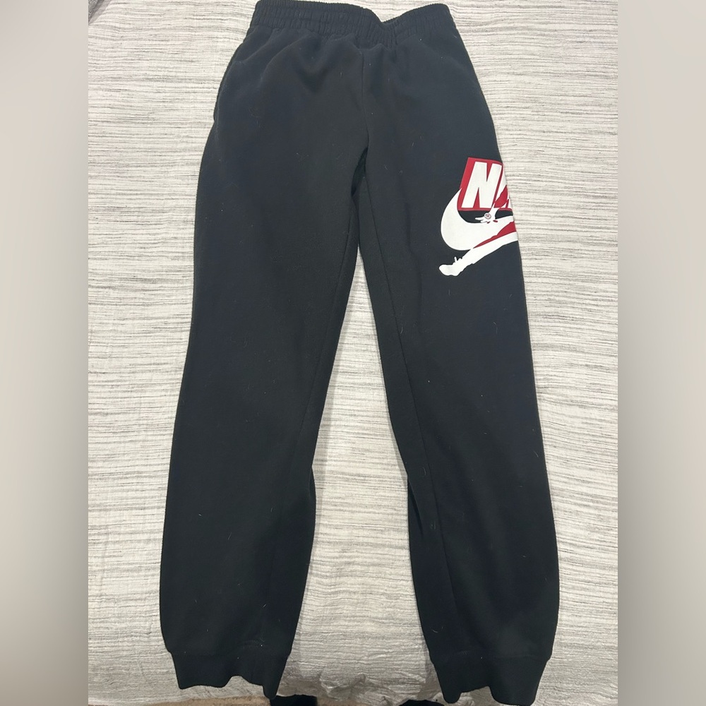 Nike Jordan Kids Black and Red Joggers - Picture 2 of 4